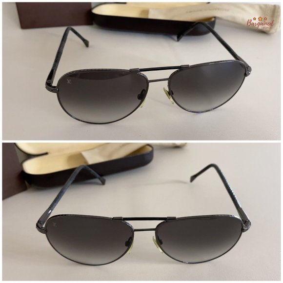 Authentic LOUIS VUITTON Damier Graphite Gunmetal Conspiration Pilote Sunglasses - Picture 6 of 12